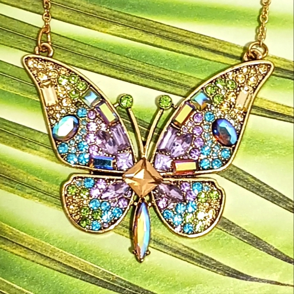 Betsey Johnson Butterfly Pendant Necklace